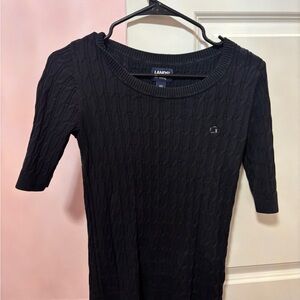 Lands' End Black Knit Dress
